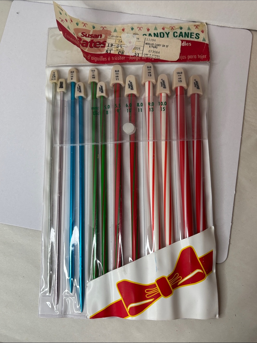 Susan Bates Candy Cane Knitting Needles Set